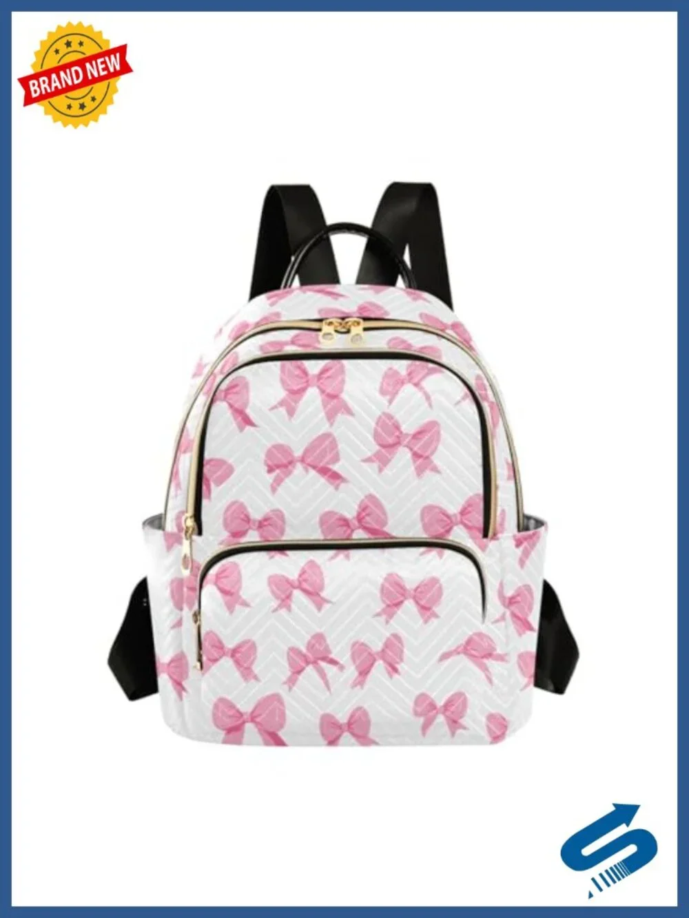 ALAZA Travel Backpack Purse for Women Anti-theft Work Casual Bow White Daypack